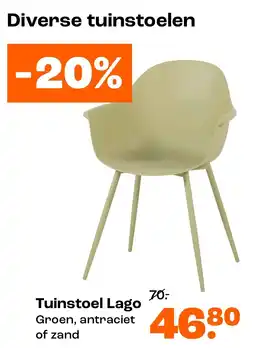 Kwantum Tuinstoel Lago aanbieding