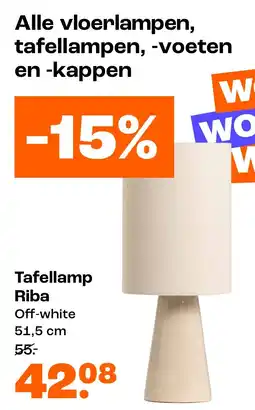 Kwantum Tafellamp Riba aanbieding