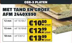 Bouwcenter Frans Vlaeminck Osb-3 platen met tand en groef aanbieding