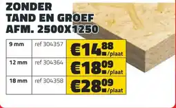Bouwcenter Frans Vlaeminck Osb-3 platen zonder tand en groef aanbieding