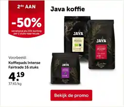 AVEVE Koffiepads Intense Fairtrade 16 stuks aanbieding