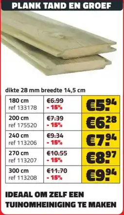 Bouwcenter Frans Vlaeminck Plank tand en groef aanbieding