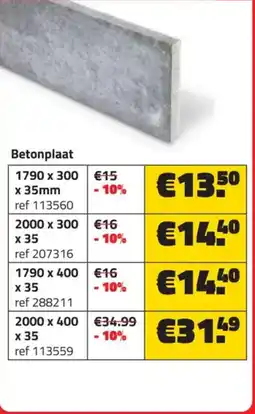 Bouwcenter Frans Vlaeminck Betonplaten en palen aanbieding