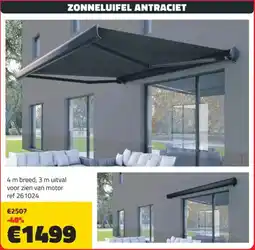 Bouwcenter Frans Vlaeminck Zonneluifel antraciet aanbieding