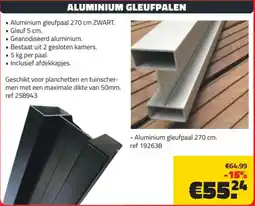 Bouwcenter Frans Vlaeminck Aluminium gleufpalen aanbieding