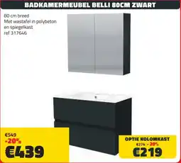 Bouwcenter Frans Vlaeminck Badkamermeubel belli zwart aanbieding