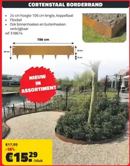 Bouwcenter Frans Vlaeminck Cortenstaal borderrand aanbieding