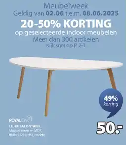 Jysk Royaloak lejre salontafel aanbieding