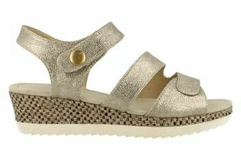 Berca Shoes Sprox Sandaal Dames Comfort - Goud aanbieding