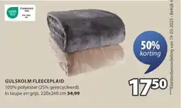 Jysk Gulskolm fleeceplaid aanbieding