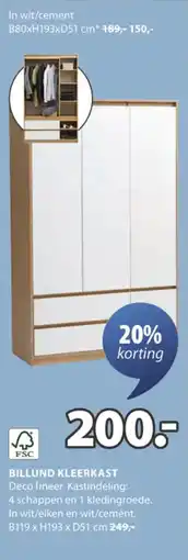 Jysk Billund kleerkast aanbieding