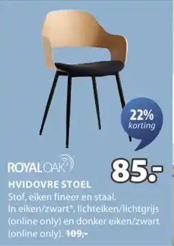 Jysk Royaloak hvidovre stoel aanbieding
