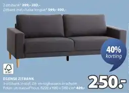 Jysk FSC Egense zitbank aanbieding