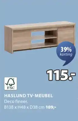 Jysk Haslund tv-meubel deco fineer. aanbieding