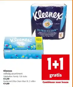 Colruyt Kleenex Zakdoeken Family 128 stuks aanbieding