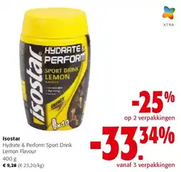 Colruyt Isostar Hydrate & Perform Sport Drink Lemon Flavour 400 g aanbieding