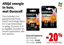 Colruyt Duracell Optimum AA 4 stuks aanbieding