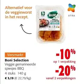 Colruyt Boni Selection Veggie gemarineerde spiesjes BBQ 4 stuks 140 g aanbieding