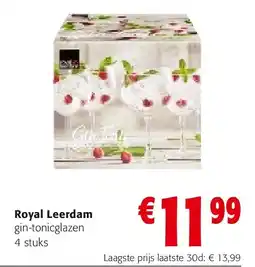 Colruyt Royal Leerdam gin-tonicglazen 4 stuks aanbieding