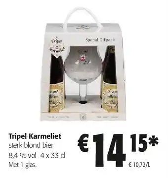 Colruyt Tripel Karmeliet sterk blond bier aanbieding