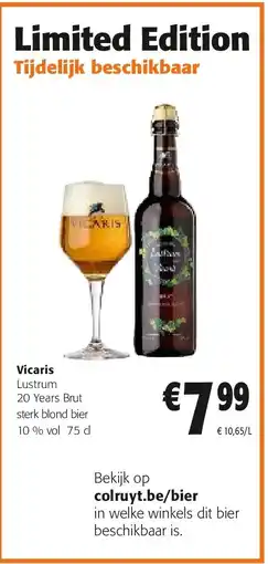 Colruyt Vicaris Lustrum 20 Years Brut sterk blond bier aanbieding