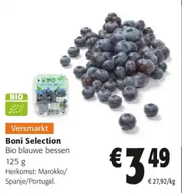 Colruyt Boni Selection Bio blauwe bessen 125 g aanbieding