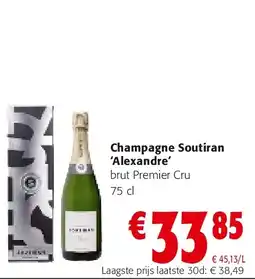 Colruyt Champagne Soutiran ‘Alexandre’ brut Premier Cru 75 cl aanbieding