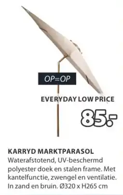 Jysk Karryd marktparasol aanbieding