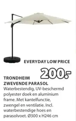Jysk Zwevende parasol aanbieding