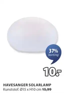 Jysk Havesanger solarlamp aanbieding