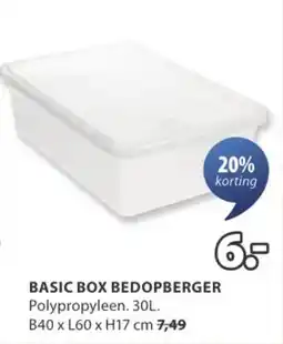 Jysk Basic box bedopberger aanbieding