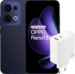 Coolblue OPPO Reno13 256GB Blauw 5G + OPPO SuperVOOC Oplader 80W met 2 Poorten aanbieding