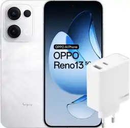 Coolblue OPPO Reno13 256GB Wit 5G + OPPO SuperVOOC Oplader 80W met 2 Poorten aanbieding