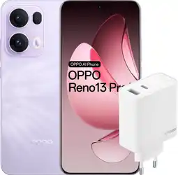 Coolblue OPPO Reno13 Pro 512GB Paars 5G + OPPO SuperVOOC Oplader 80W met 2 Poorten aanbieding