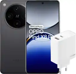 Coolblue OPPO Find X8 Pro 512 Go Noir 5G + OPPO Chargeur SuperVOOC 80 W avec 2 Ports aanbieding