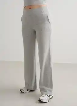 Decathlon Dames Yoga Broek met Wijde Pijpen Geribbelde Lichtgewicht Grijs Gemêleerd aanbieding