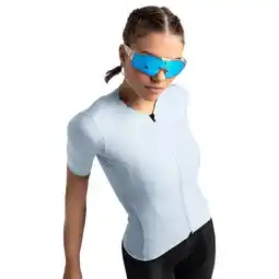 Decathlon Dames Wielrennen ultralichtgewicht wielershirt SRX Costa Lichtblauw aanbieding