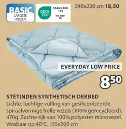 Jysk Stetinden synthetisch dekbed aanbieding