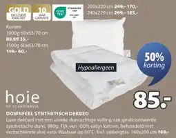 Jysk Downfeel synthetisch dekbed aanbieding