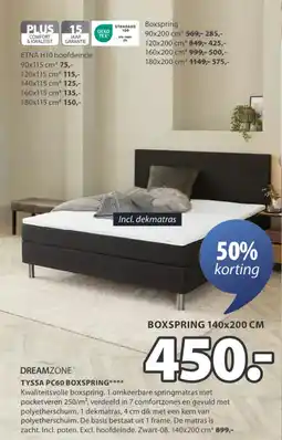 Jysk Dreamzone tyssa PC60 boxspring aanbieding