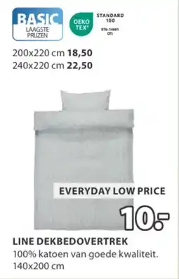 Jysk Line dekbedovertrek aanbieding