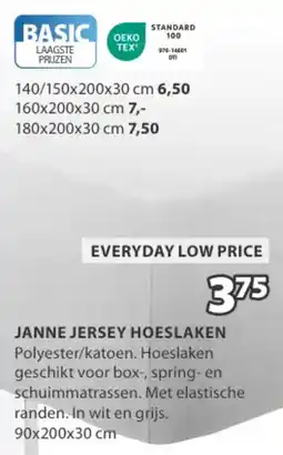 Jysk Janne jersey hoeslaken aanbieding