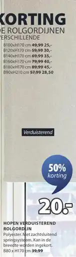 Jysk Hopen verduisterend rolgordijn aanbieding