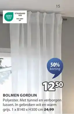 Jysk Bolmen gordijn aanbieding