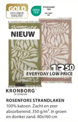 Jysk Rosenfors strandlaken aanbieding