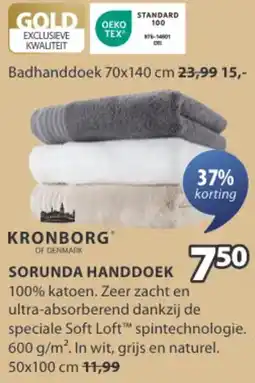 Jysk Sorunda handdoek aanbieding