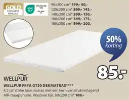 Jysk Wellpur frya GT30 dekmatras aanbieding