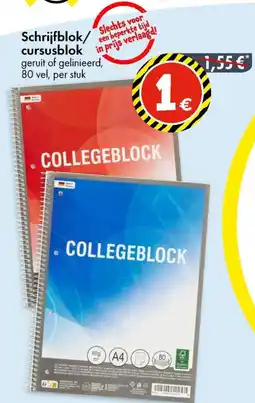 Schrijfblok / cursusblok