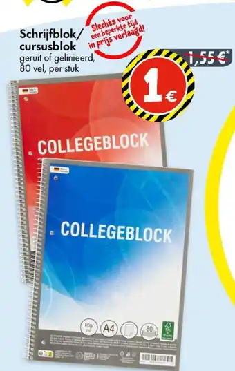 TEDi Schrijfblok / cursusblok aanbieding