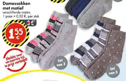 Damessokken met motief